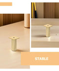 Adjustable Aluminum Furniture Legs Set 4 Pcs Round Modern Replacement Legs for Cabinet Sofa Bed Table and Desk with Rubber Base
