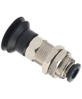 PBK-25 Black Pneumatic Suction Cup Chuck For Industrial Manipulator Rubber Vacuum Gripper Accessories with metallic connector.