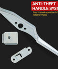 Anti-theft handle system components for Two Pack Container Door Lock Parts Kit without operation bar for shipping containers.