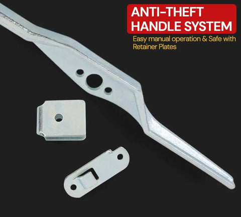 Anti-theft handle system components for Two Pack Container Door Lock Parts Kit without operation bar for shipping containers.