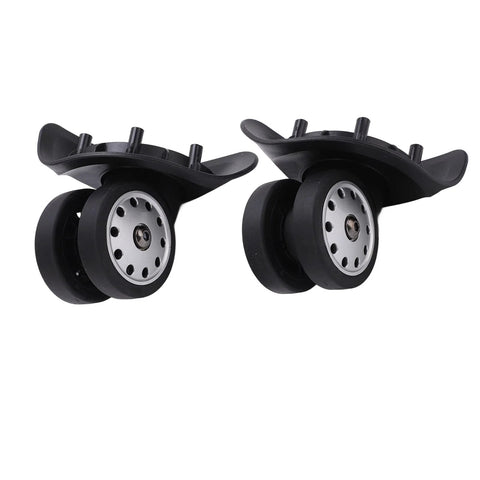 2 Pack Perforated 360 Degree Swivel Luggage Wheels Casters For Suitcases And Travel Trolleys Replacement Spinner Wheels Black