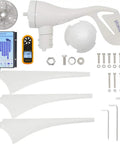 Wind Turbine Generator 12V 400W With 30A Hybrid Charge Controller For Solar And Wind Power, assembly parts view
