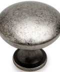 Weathered Nickel Round Cabinet Knob Set 25 Pack One And One Quarter Inch Diameter Traditional Hardware For Kitchen And Bath Cosmas 5305WN Includes 1 Inch Mounting Screws