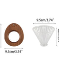 Premium Glass Cone Dripper For Pour Over Coffee And Tea Brew Up Fresh With This Stable Filter Holder that fits all mugs
