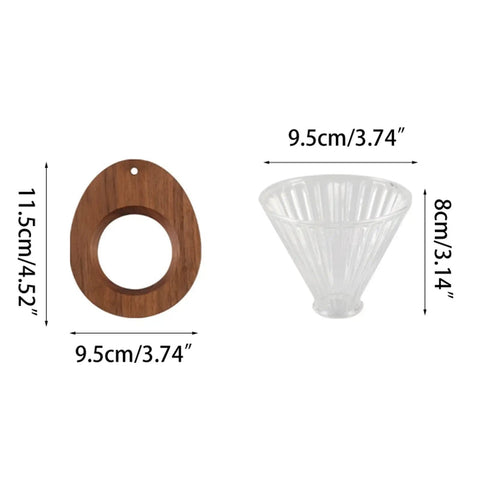 Premium Glass Cone Dripper For Pour Over Coffee And Tea Brew Up Fresh With This Stable Filter Holder that fits all mugs