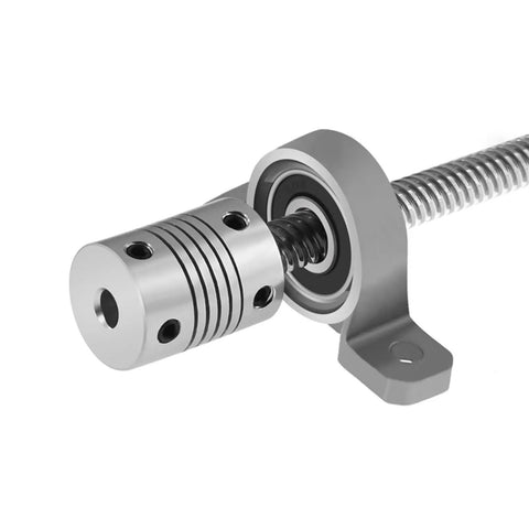 Upgrade Your Woodwork With This Sweet T8 Vertical Lead Screw Guide Rail Router Kit featuring 2mm pitch and 8mm Housing For Smooth Cutting And Precision Routing On Stepping Motor Driven Machines Horizontal 300mm Set Included, T8 lead screw with bearing mount