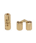 Slick Concealed Barrel Hinge In Gold Zinc Alloy Finish For Jewelry Boxes And Cabinets, Hidden Pivot Hardware, 1 Piece, vertical view