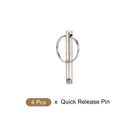 Quick Release Pins 6mm By 50mm Four Pack Carbon Steel Pull Pins For Shipbuilding And Ship Outfitting, Boat Tops, Marine Hardware