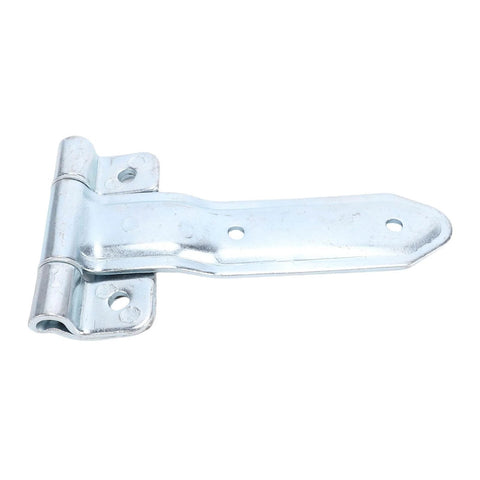 8 Inch Trailer Door Hinge Strap for Metal Cargo Utility RV side door, showcasing offset bent design and weather resistant construction.