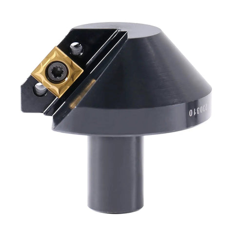 Close-up of Three Piece 82 Degree Carbide Indexable Countersink Set With Inserts For One Quarter Inch One Half Inch And One And One Quarter Inch Shanks Smooth Cutting Without Chatter No Resharpening Required Pro Grade For Metalworking And Woodworking showing insert design.
