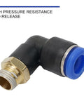 1/8 Inch L Fitting Connector Tube For 8mm OD Tire Changer Machines Pro Grade High Pressure Quick Connect Heavy Duty Steel