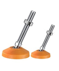 Four Swivel Leveling Feet M14x150mm For Cabinets And Furniture Heavy Duty Adjustable Legs With Chrome Plated Steel Threaded Rod And Non Slip Nylon Base Floor Protectors, orange nylon bases