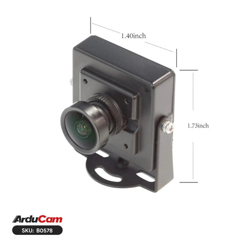2.3MP USB Camera Module With No Lag Global Shutter And 110 Degree Wide Angle Lens, side view showing dimensions, for 1080p at 90fps