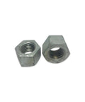 Two hot dipped galvanized hex nuts from the Hot Dipped Galvanized Hex Cap Screws And Nuts Kit 10 Pack Built To Last Hardware Assortment