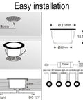 Installation diagram for WiFi RGBW Deck Light Kit 20 Pack Low Voltage Recessed In Ground Outdoor Lights for Garden Patio