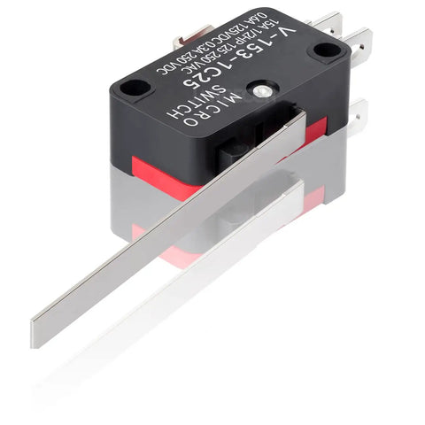 10 Pack Lead Limit Switch With Long Hinge Lever SPDT 1NO 1NC Snap Action Micro Switch V153 1C25 side view