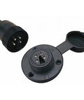 Bad Boy Molded Thermo Plastic 4 Pin Polarized Electrical Outlet For Marine Boat Deck Wiring, waterproof socket connector.