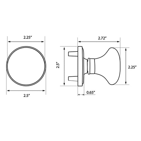 Dimensions of Porcelain Door Knob Set With Classic Rosette For Hallways And Closets White Ceramic Knobs Polished Brass Finish