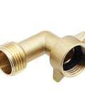 90 Degree Garden Hose Elbow Adapter 2 Pack Quick Connect Brass Fittings For Hose Male To Female Hassle Free Setup Works With Pressure Regulators Durable Solid Brass, 3/4 in brass elbow