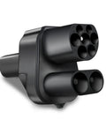 Dope CCS2 To Tesla EV Charging Adapter Rated 300 Amps for Rapid Electric Vehicle Juice, black ABS construction for durability.