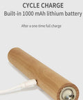360 Degree Rotatable Beech Wood LED Wall Lamp With Magnetic Mount USB Rechargeable Battery Operated Sconce Night Light