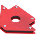 Heavy Duty Magnetic Welding Holder With 4 Inch Strong Magnetism And Durable Metal Construction For Rock Solid Metalworking Support and Easy Setup, red metal tool.