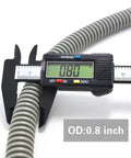 Dishwasher Drain Hose 6 Ft Flexible Discharge With Stainless Steel Clamps Easy Trim To Fit Five Eighths Three Quarters Or One Inch Ends caliper measure