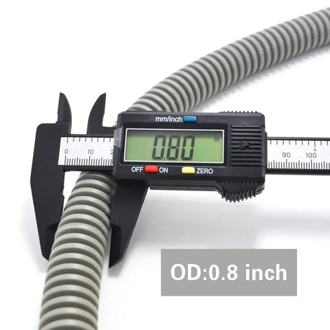 Dishwasher Drain Hose 6 Ft Flexible Discharge With Stainless Steel Clamps Easy Trim To Fit Five Eighths Three Quarters Or One Inch Ends caliper measure