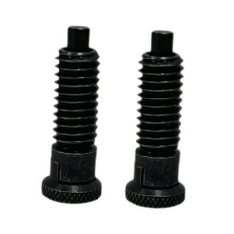 Heavy Duty Carbon Steel Spring Indexing Plunger And Self Locking Locating Pin Tough As Nails For Machinery Fixtures Precision Machined With No Sweat Setup And Bulletproof Reset Action 2 Pack image of 34mm indexing plungers.