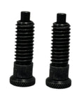 Hella Reliable Self Locking Ball Nose Plunger With Thumb Turning Knob For Exact Indexing And Safe Rotation Stoppage In Durable Carbon Steel, two units on white background.