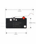 Forward And Reverse Limit Switch Replacement Kit diagram showing dimensions for golf carts 2003+ 2-pack microswitch, 21 Amp