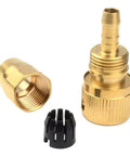 Brass Garden Expanding Hose Joint Repair Kit With Quick Connectors Includes Two Female Quick Connects And One Double Male Adapter