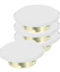 Four Pack Concealed Sprinkler Head Decorative Covers Heavy Duty Iron Protective Plates Built Tough For Outdoor Lawn Irrigation Systems.