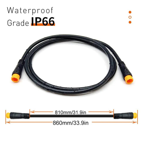 Waterproof Ebike Extension Cable Kit With 2Pin To 9Pin Connectors For Throttle Display Ebrake Gear Sensor Shift Sensor Hub Motor And Mid Motor Systems Perfect For Custom Wiring And Upgrades On Electric Bicycles