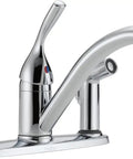 Classically Styled 8 Inch Swivel Kitchen Faucet In Chrome With 360 Degree Spout And Durable Ceramic Disc Valve Built To Handle The Toughest Tasks With Easy No Fuss Operation