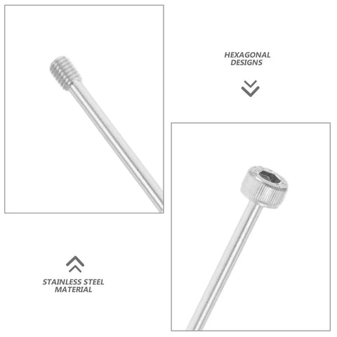 Built Damn Tough Stainless Steel Hex Socket Bolts And Nuts Set With Self Locking Anti Vibration Threads, precision flat head screw detail.