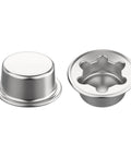 Two Piece Spring Steel Push On Pushnut Cap Stud Half Inch Axle Fastener With Zinc Mechanical Finish front and back view