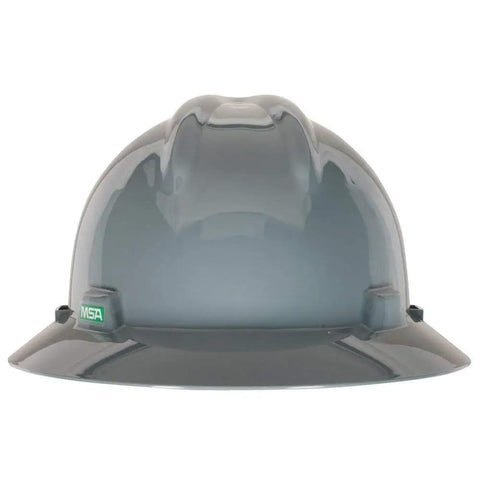 V-Gard Full-Brim Hard Hat With Fas-Trac III Ratchet Suspension Built For Tough Jobs And Serious Impact Protection, Navy Gray