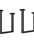 Heavy Duty Floating Shelf Brackets Single Layer Ceiling Mount With Screws Steel Hanging Bracket Black 2 Pack side view design