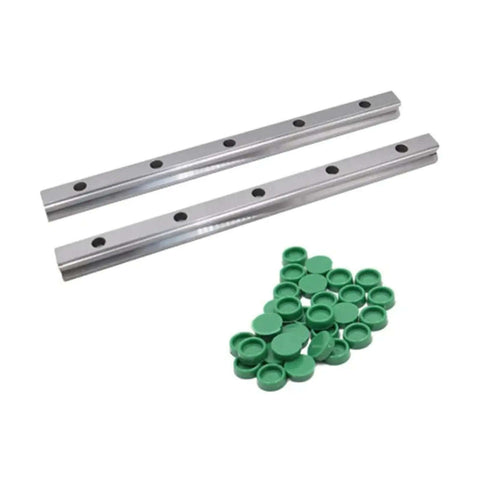 High Precision Linear Guide Rail Kit Featuring Two 850mm HGR25 Rails And Four HGH25CA Bearing Slider Blocks For Smooth 3D Printer CNC Machine Tools Without Any Stick Slip Effect, two rails and green caps