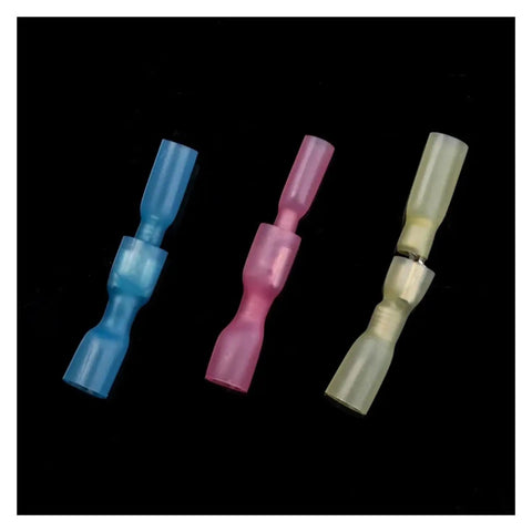 Check Out This Awesome 100Pc Set Of Quick Spade Heat Shrink Connectors With Durable Insulated Terminals In Hot Red Yellow And Blue Colors For Easy Crimping On Any Electrical Wire Job Today. 3 insulated spade wire connectors, blue pink and yellow