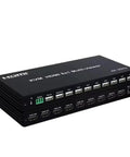 Slick 4K Hdmi Kvm Switch With 8 Port Video Multiviewer showcasing ports for mouse, keyboard, and HDMI inputs in a compact design.