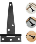8 Pack Heavy Duty T Strap Hinges For Garden Gates And Wooden Fences Zinc Alloy With Corrosion Resistant Finish Built To Last Stable T Shape Design And Triangular Support For Residential Outdoor Use