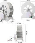 Dimensions of Low Speed Hydropower Generator For Home And Outdoor Lighting With A Turbine, 100W Power Kit shown.