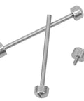Two Pack Screw In Metal Watch Band Pins 0.98 X 0.15 Inch Replacement Link Rods For Sturdy Watch Straps Handy Repair Tools For Watchmakers And Jewelers