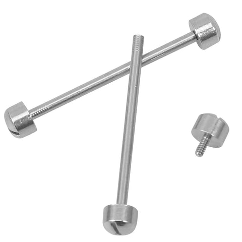 Two Pack Screw In Metal Watch Band Pins 0.98 X 0.15 Inch Replacement Link Rods For Sturdy Watch Straps Handy Repair Tools For Watchmakers And Jewelers