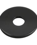 Black-finish stainless steel flat washer, 1 in outer diameter with 1/4 in inner hole