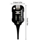 Inductance Tester For Circuit Boards And Motherboards Coil Pack Tester dimensions showing 3.5cm width and 7cm length