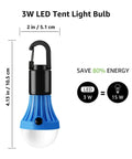 Portable LED Camping Lantern With 3 Lighting Modes Hanging Clip Tent Light For Camping And Hiking 3W LED Tent Bulb