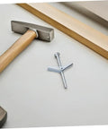 30-Piece Drywall Toggle Bolt And Wing Nut Kit For Hanging Heavy Stuff Safely In Home Or Office, Includes Durable Anchors, Screws, And All-Purpose Wall Hangers For Quick, Secure Mounts. Silver drywall toggle bolt with wing nut and screw on white surface
